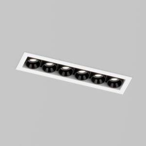 DK2514-WB Встраиваемый светильник SPACE со светодиодом L126mm 220V 10W 38° 4000К IP20 белый/черный алюминий