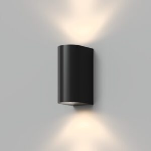 DK9791-BK Настенный уличный светильник NARVIK, IP44, 2хGU10 LED, до 15 Вт, черный, алюминий